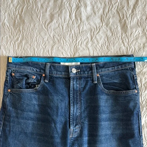 MOTHER Blue Straight Leg Jeans Classic Style - Picture 11 of 16